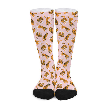 Cute Tiger Pattern Print Long Socks