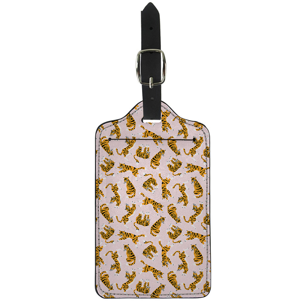 Cute Tiger Pattern Print Luggage Tag