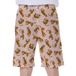 Cute Tiger Pattern Print Men's Beach Shorts