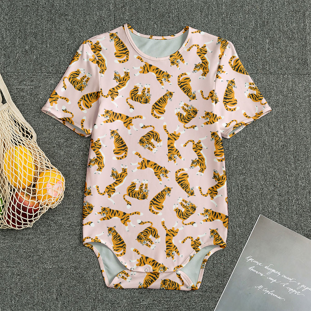 Cute Tiger Pattern Print Men's Bodysuit