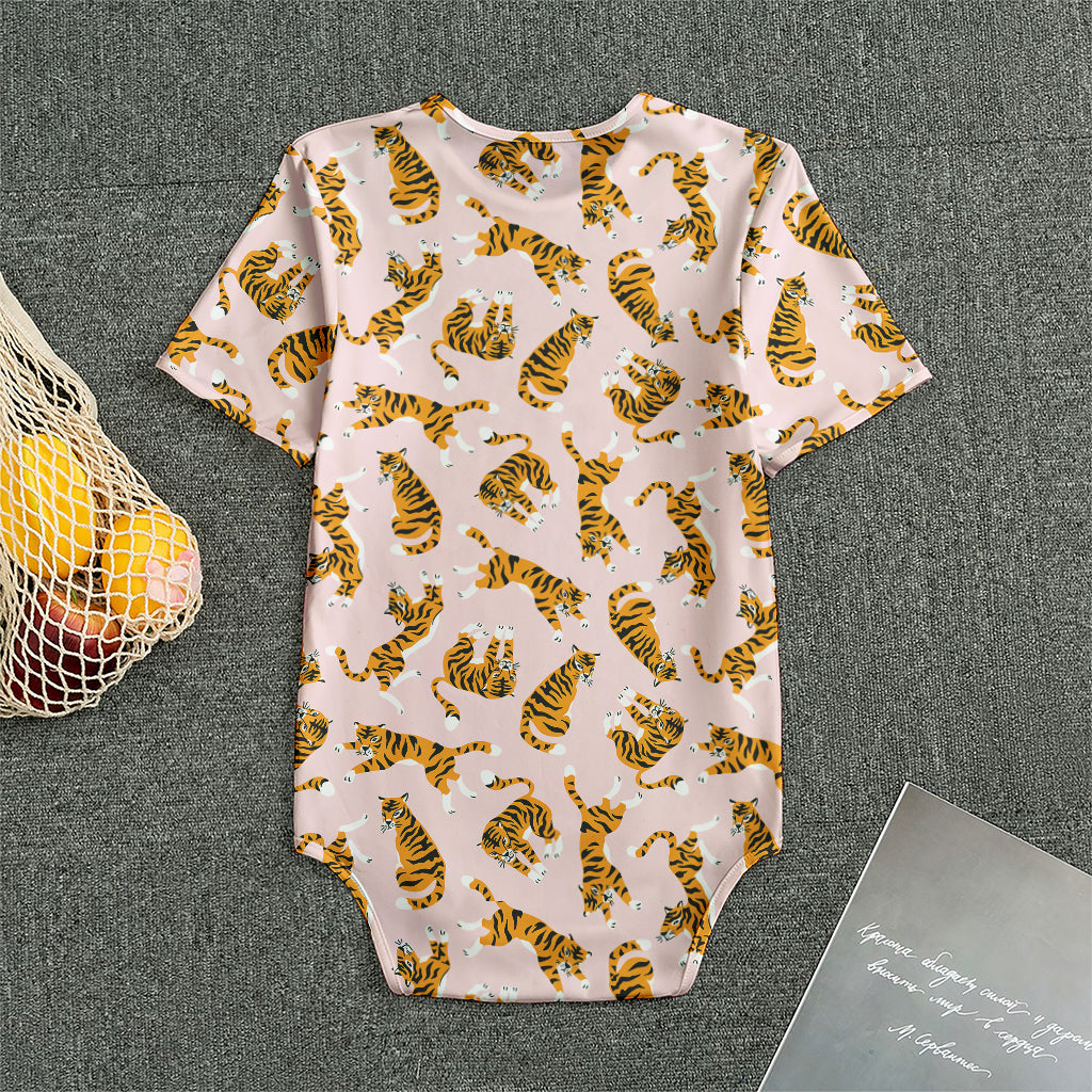 Cute Tiger Pattern Print Men's Bodysuit