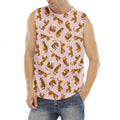 Cute Tiger Pattern Print Men's Fitness Tank Top