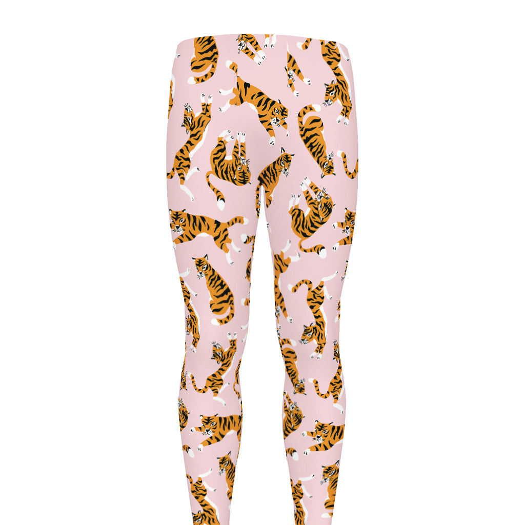 Cute Tiger Pattern Print Men's leggings