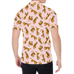 Cute Tiger Pattern Print Men's Shirt