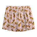 Cute Tiger Pattern Print Mesh Shorts