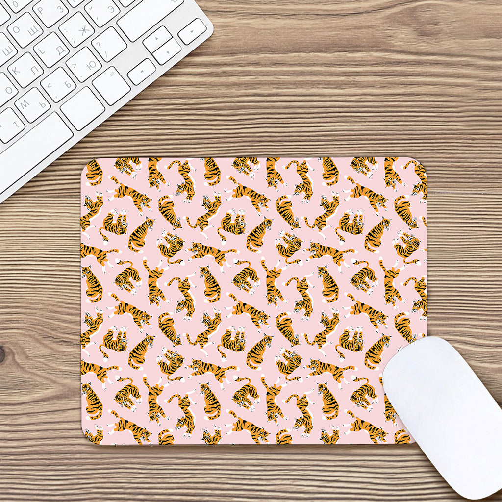 Cute Tiger Pattern Print Mouse Pad