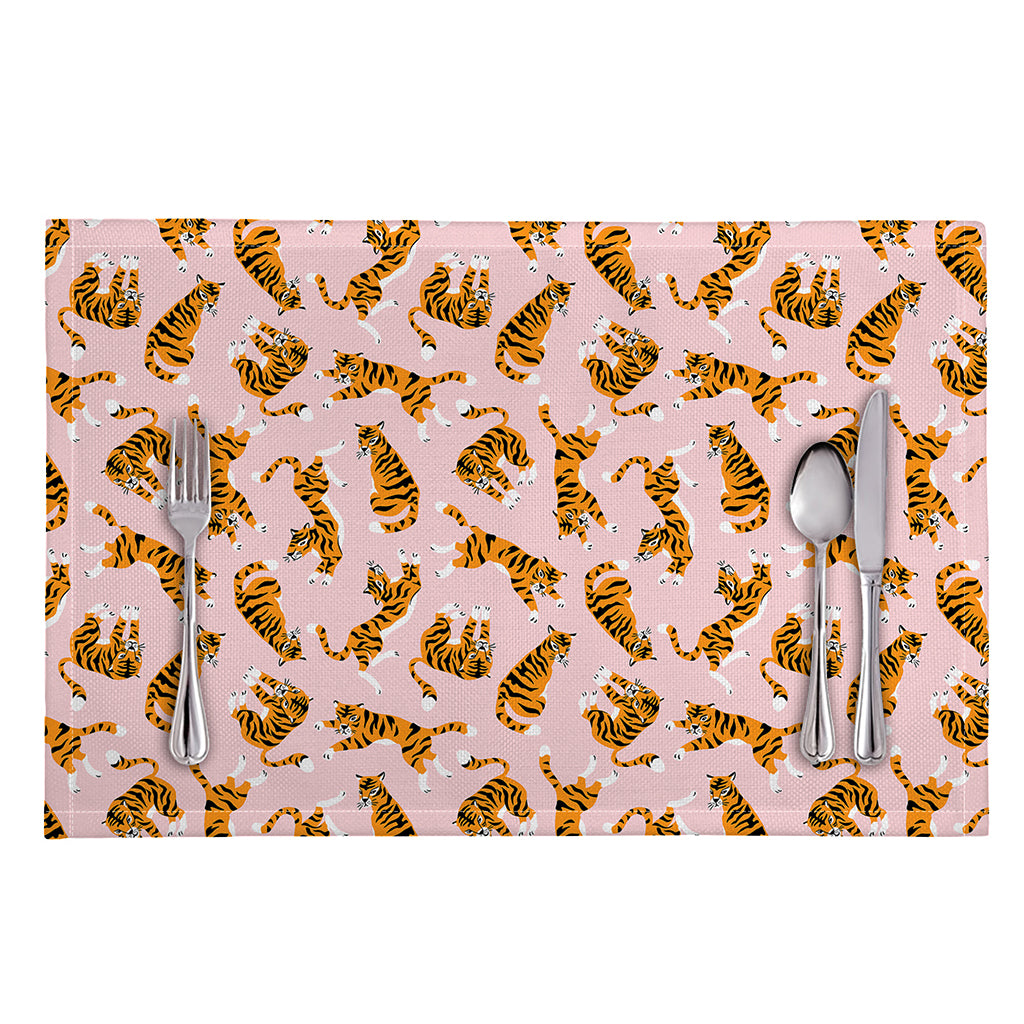 Cute Tiger Pattern Print Placemat