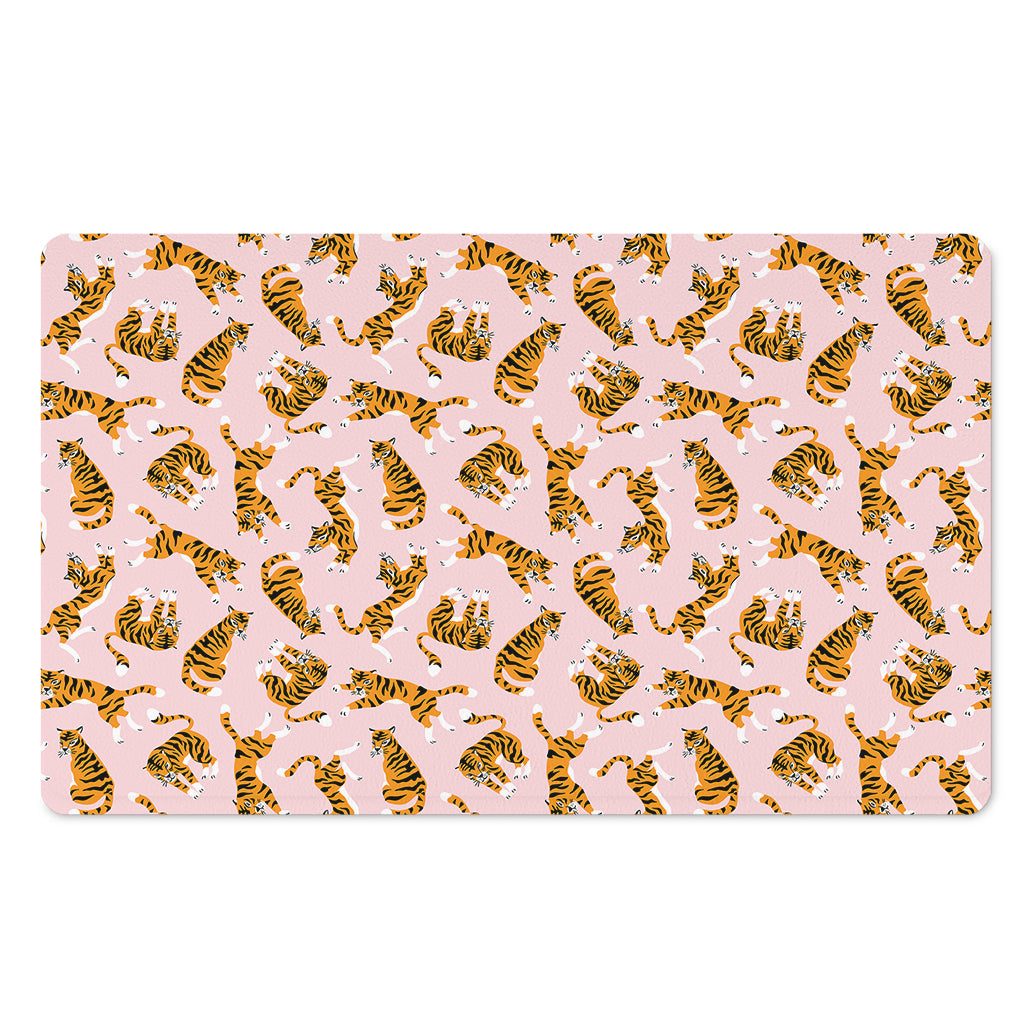 Cute Tiger Pattern Print Polyester Doormat