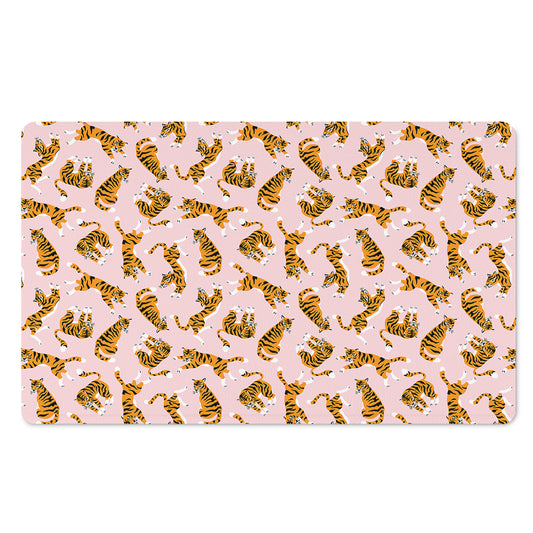 Cute Tiger Pattern Print Polyester Doormat