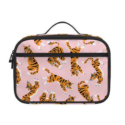 Cute Tiger Pattern Print Portable Lunch Bag