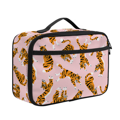 Cute Tiger Pattern Print Portable Lunch Bag
