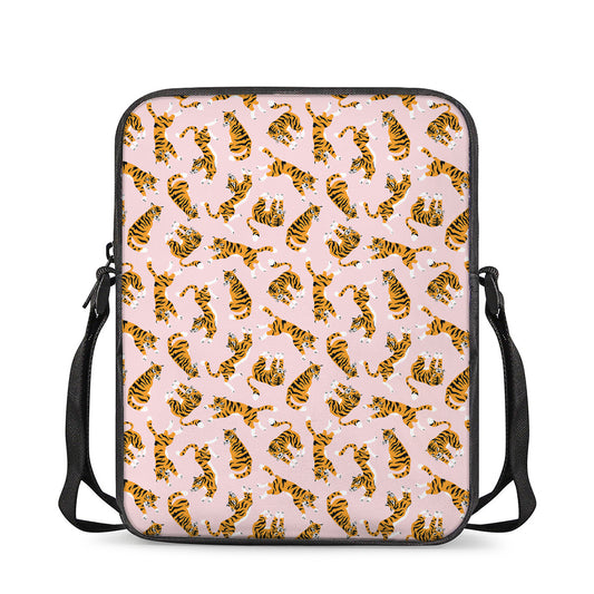Cute Tiger Pattern Print Rectangular Crossbody Bag