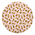 Cute Tiger Pattern Print Round Blanket