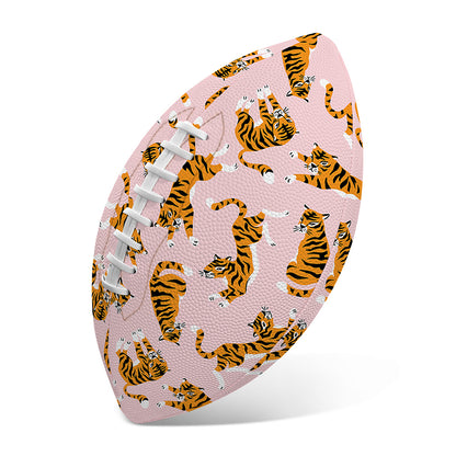Cute Tiger Pattern Print Rugby Ball