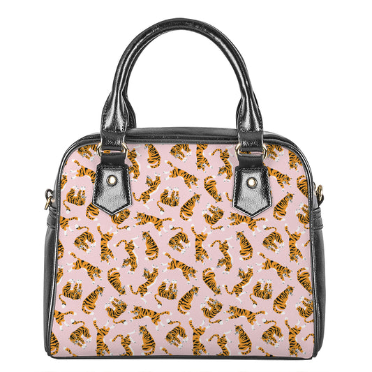 Cute Tiger Pattern Print Shoulder Handbag