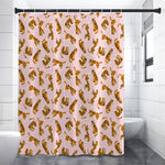 Cute Tiger Pattern Print Shower Curtain