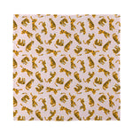 Cute Tiger Pattern Print Silk Bandana