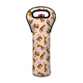Cute Tiger Pattern Print Single Neoprene Wine Tote
