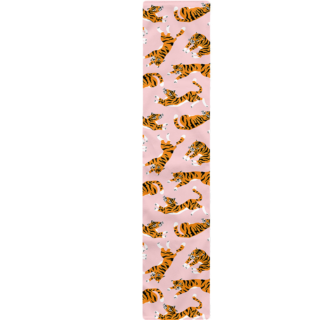 Cute Tiger Pattern Print Table Runner