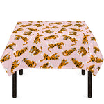 Cute Tiger Pattern Print Tablecloth