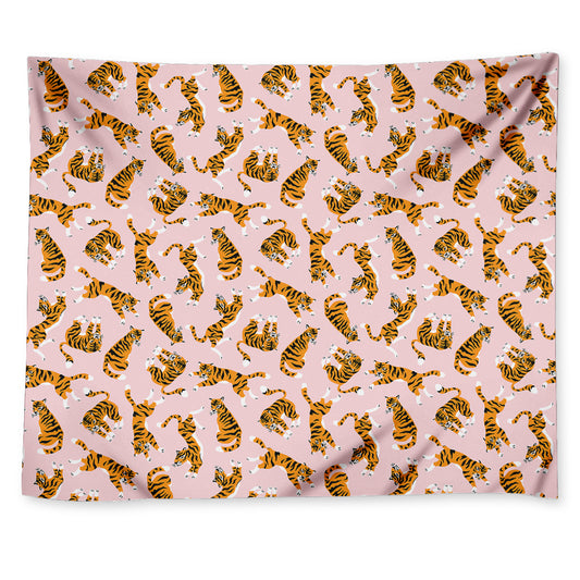 Cute Tiger Pattern Print Tapestry
