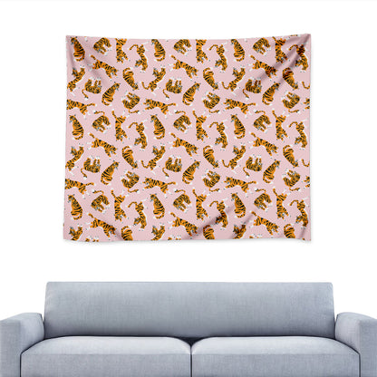 Cute Tiger Pattern Print Tapestry