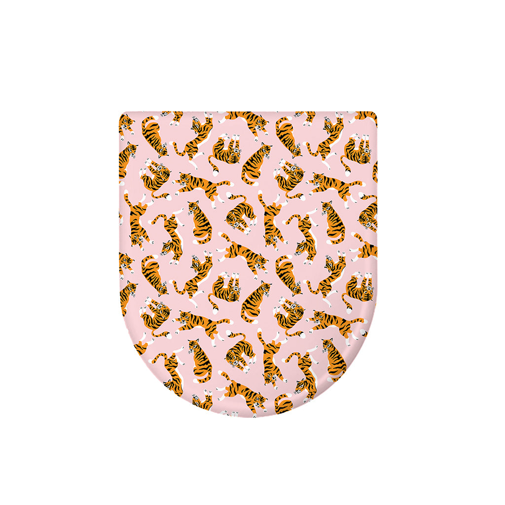 Cute Tiger Pattern Print Toilet Lid Cover