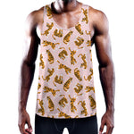 Cute Tiger Pattern Print Training Tank Top