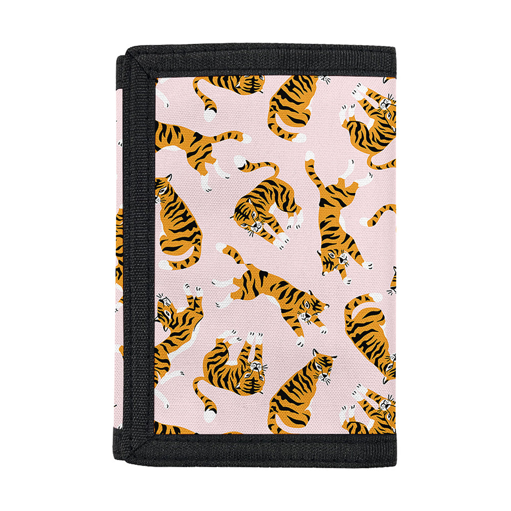 Cute Tiger Pattern Print Trifold Wallet