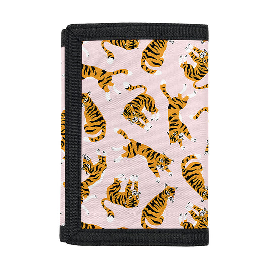 Cute Tiger Pattern Print Trifold Wallet