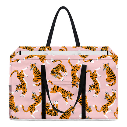 Cute Tiger Pattern Print Utility Tote Bag