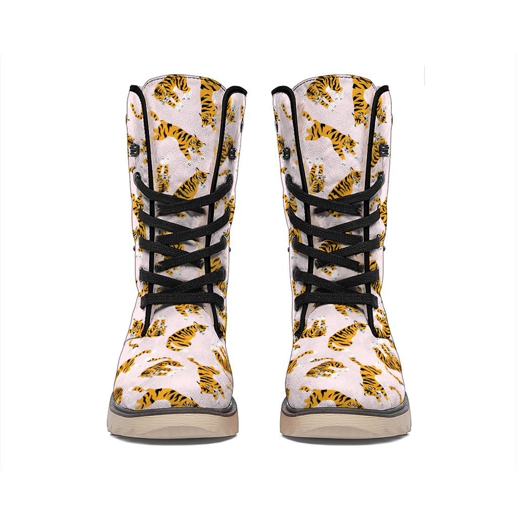 Cute Tiger Pattern Print Winter Boots