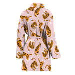 Cute Tiger Pattern Print Women's Bathrobe