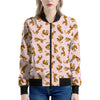 Cute Tiger Pattern Print Women's Bomber Jacket