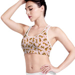 Cute Tiger Pattern Print Women's Sports Bra
