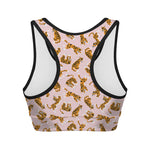 Cute Tiger Pattern Print Women's Sports Bra