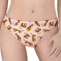 Cute Tiger Pattern Print Women's Thong