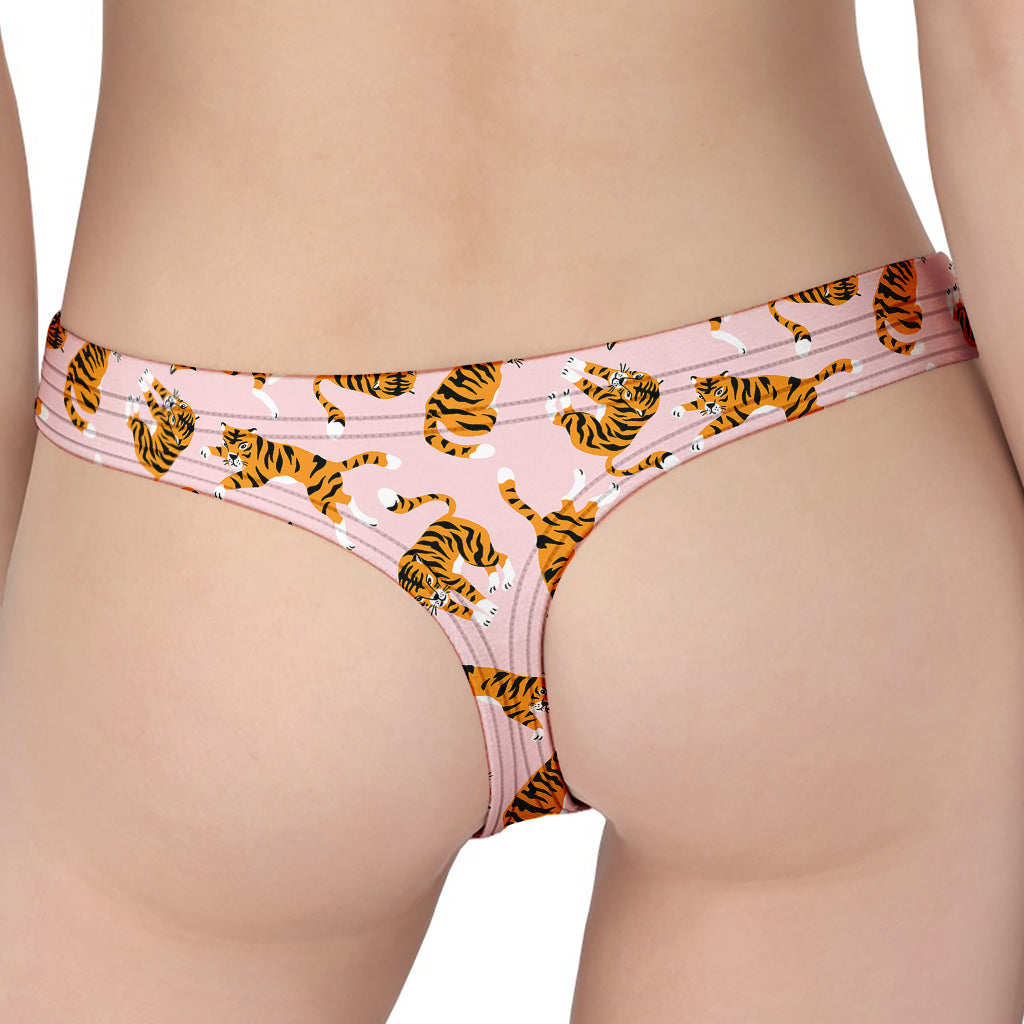 Cute Tiger Pattern Print Women's Thong
