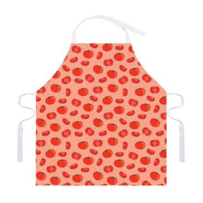 Cute Tomato Pattern Print Adjustable Apron