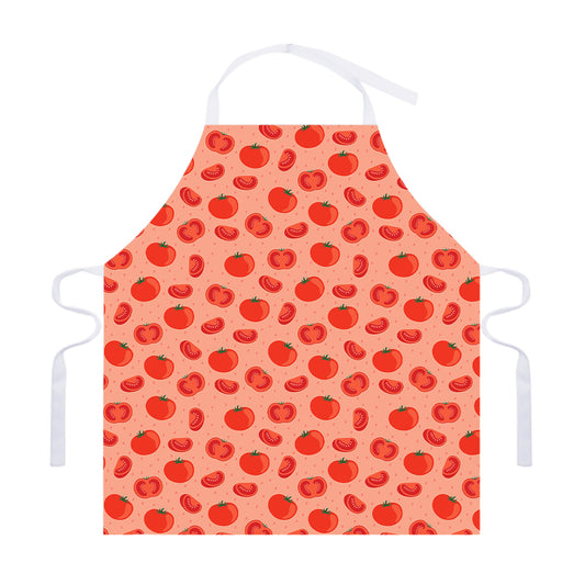 Cute Tomato Pattern Print Adjustable Apron