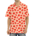 Cute Tomato Pattern Print Aloha Shirt