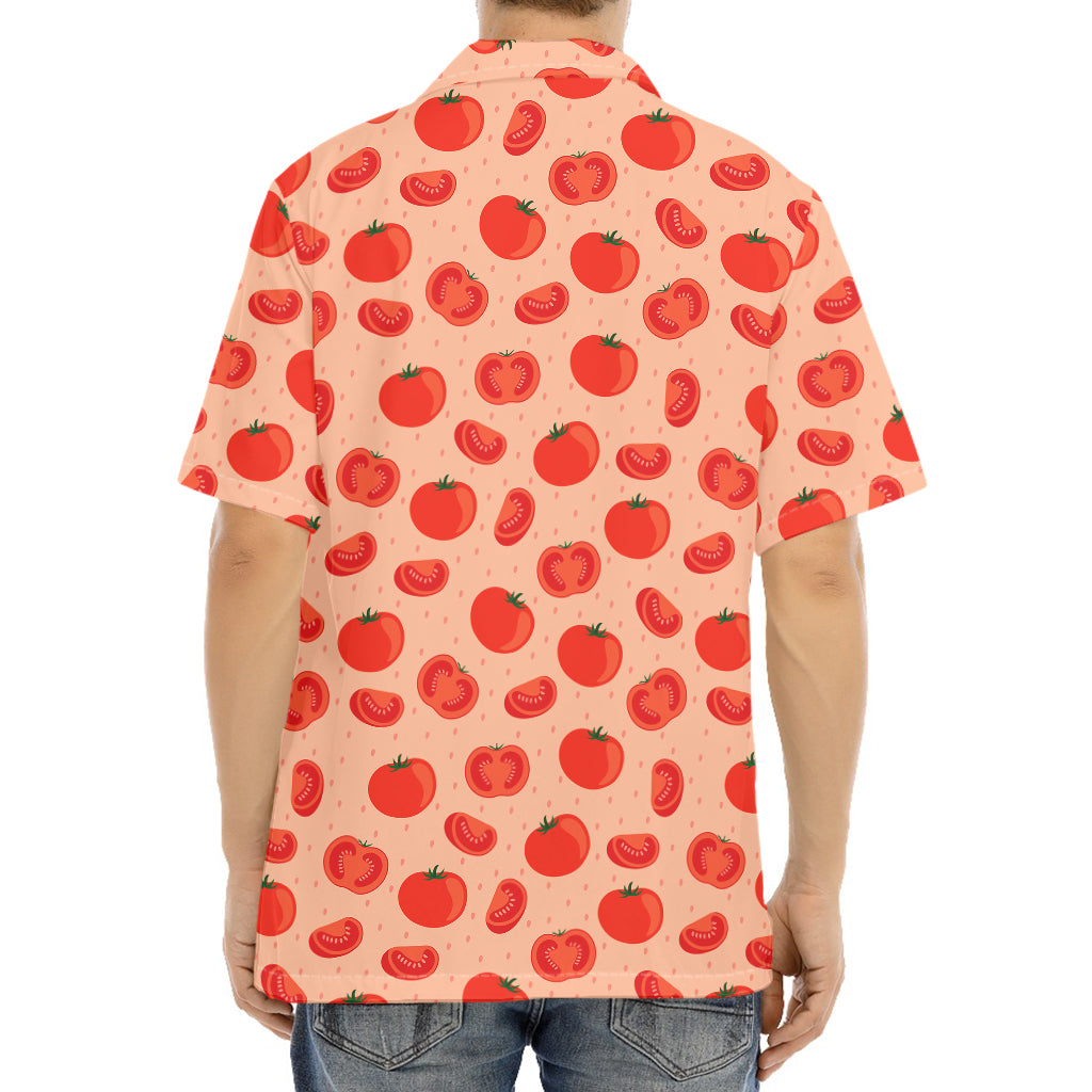 Cute Tomato Pattern Print Aloha Shirt
