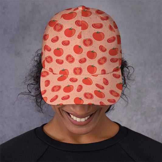 Cute Tomato Pattern Print Baseball Cap