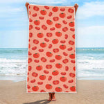 Cute Tomato Pattern Print Beach Towel