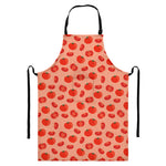 Cute Tomato Pattern Print Bib Apron With Pocket