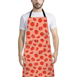 Cute Tomato Pattern Print Bib Apron With Pocket