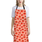 Cute Tomato Pattern Print Bib Apron With Pocket