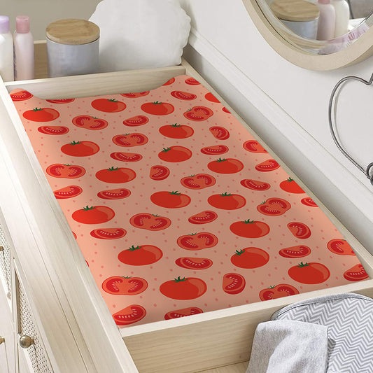 Cute Tomato Pattern Print Changing Pad Cover