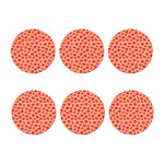 Cute Tomato Pattern Print Coaster Set