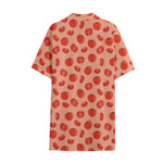 Cute Tomato Pattern Print Cotton Hawaiian Shirt